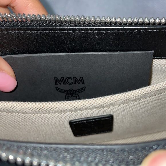 MCM Delmy Visetos Mini Logo Chain Shoulder Bag - Picture 4 of 7